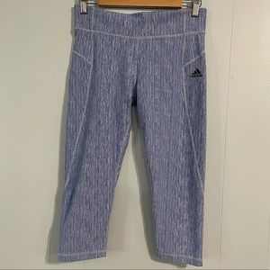 Adidas Blue Capri Leggings Medium
